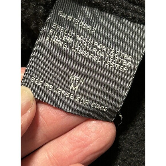 New Balance Men’s Black Quilted/Fleece Jacket with Hood Medium - Picture 8 of 10